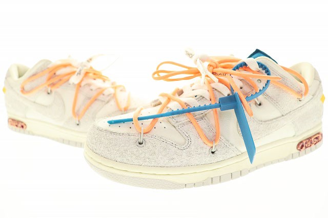 中古】ナイキ NIKE DUNK LOW OFF-WHITE Lot 19 2021 27cm 1 OF 50