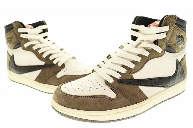 【中古】ナイキ NIKE AIR JORDAN 1 HIGH OG TS SP TRAVIS SCOTT 2019 26.5cm DARK MOCHA CD4487-100 230814☆AA★の通販は