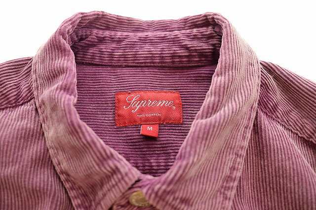 中古】シュプリーム SUPREME 21SS Washed Corduroy Shirt コーデュロイ