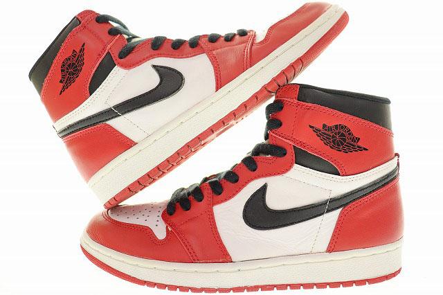 【中古】ナイキ NIKE 美品 AIR JORDAN 1 CHICAGO 1994 27.5cm 箱付 130207-101 シカゴ 94年復刻 90s ☆AA★▲■230905