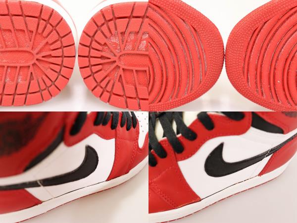 【中古】ナイキ NIKE 美品 AIR JORDAN 1 CHICAGO 1994 27.5cm 箱付 130207-101 シカゴ 94年復刻 90s ☆AA★▲■230905