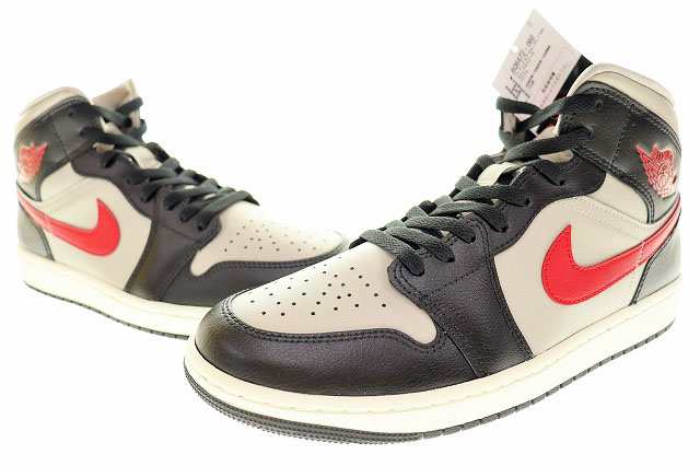 中古】未使用品 ナイキ NIKE WMNS AIR JORDAN 1 MID COLLEGE GREY 2023 ...