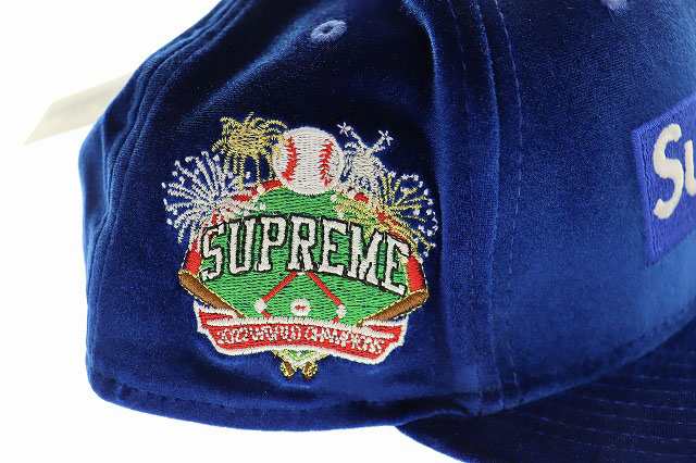 中古】シュプリーム SUPREME 22AW Velour Box Logo New Era 7 1/2 Navy