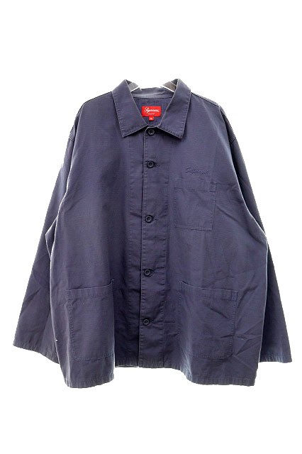 中古】シュプリーム SUPREME 稀少 21SS Blessings Ripstop Shirt Navy