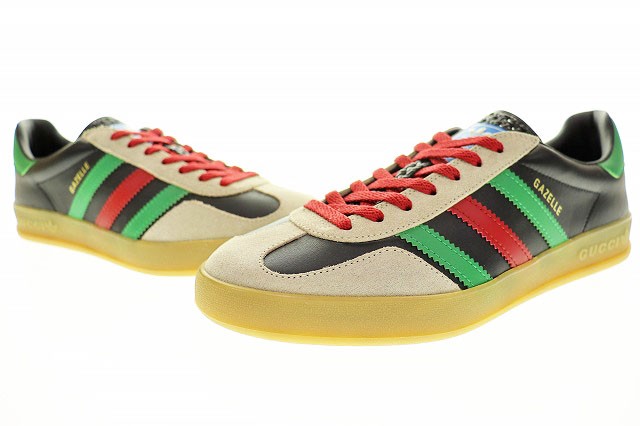 【中古】未使用品 アディダス adidas グッチ GUCCI 726487 27.5cm 2022 AAA43 GAZELLE ガゼル スニーカー 231106の通販は
