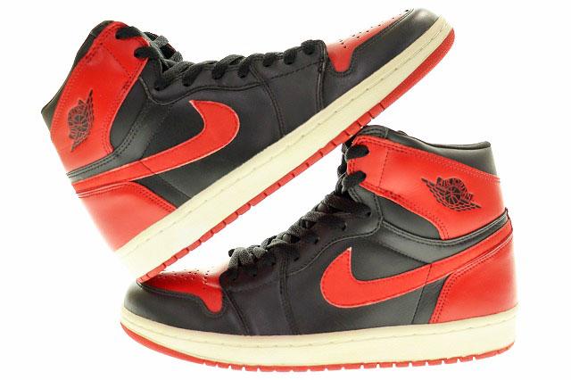 【中古】ナイキ NIKE AIR JORDAN 1 RETRO BRED 2001 28.5cm 136066-061 ジョーダン ブレッド 2001年復刻 ▲■231201