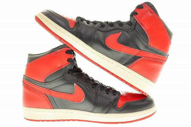 【中古】ナイキ NIKE AIR JORDAN 1 RETRO BRED 2001 28.5cm 136066-061 ジョーダン ブレッド 2001年復刻 ▲■231201