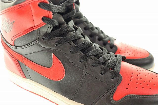 【中古】ナイキ NIKE AIR JORDAN 1 RETRO BRED 2001 28.5cm 136066-061 ジョーダン ブレッド 2001年復刻 ▲■231201