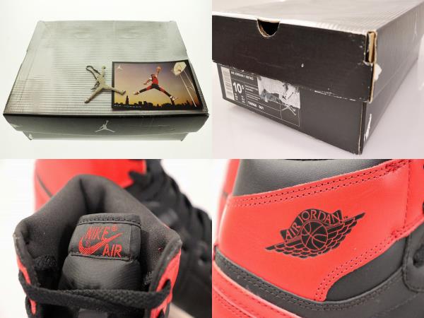 【中古】ナイキ NIKE AIR JORDAN 1 RETRO BRED 2001 28.5cm 136066-061 ジョーダン ブレッド 2001年復刻 ▲■231201