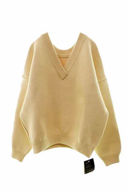 中古】AMBERGLEAM アンバーグリーム Cotton V neck Sweater セーター