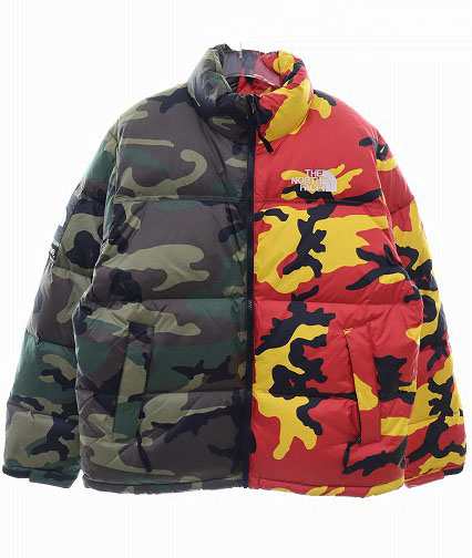 【中古】シュプリーム SUPREME × THE NORTH FACE 24SS SPLIT NUPTSE JACKET CAMO L ザノースフェイス 240411 ☆AA★