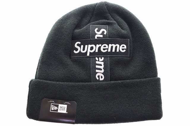 【中古】シュプリーム SUPREME × NEW ERA 20AW CROSS BOX LOGO BEANIE BLACK クロス ボックス ロゴ 240413 ☆AA★