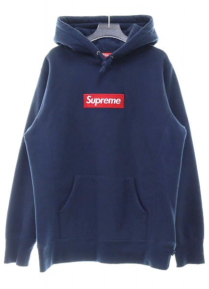 【中古】シュプリーム SUPREME 16AW BOX LOGO HOODED SWEATSHIRT NAVY M ボックス ロゴ パーカー 240418 ☆AA★