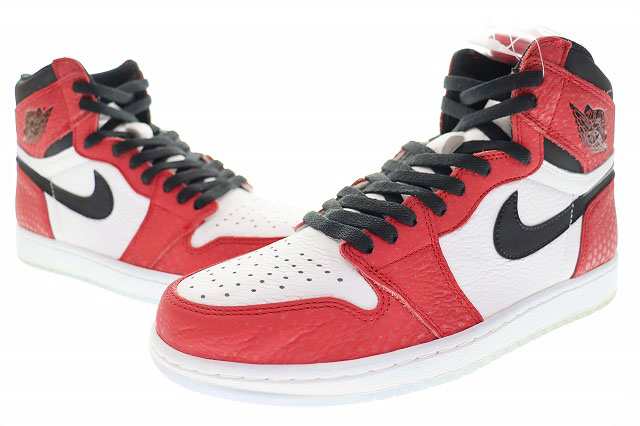 【中古】ナイキ NIKE AIR JORDAN 1 RETRO HIGH OG ORIGIN STORY 2018 28cm SPIDER-MAN 555088-602 240404