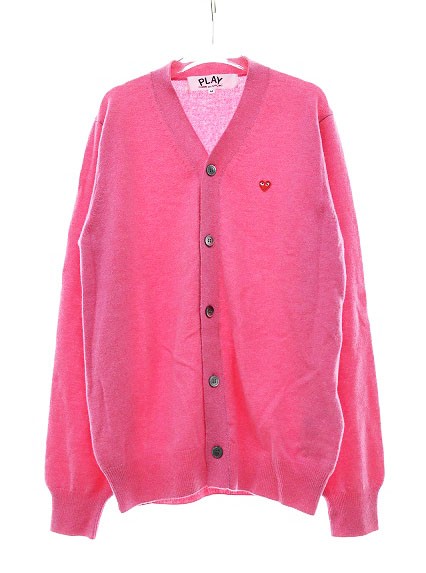 【中古】プレイコムデギャルソン PLAY COMME des GARCONS 23AW SMALL HEART CARDIGAN Mサイズ AZ N080 051 4 240804