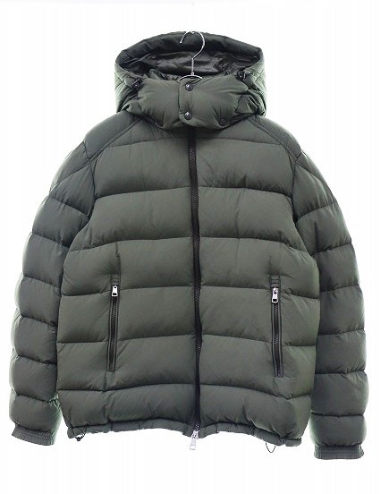 【中古】モンクレール MONCLER BRIQUE ブリク ダウン ジャケット サイズ4 カーキ 襟 フード 取り外し可能 240718