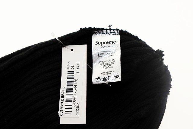 【中古】シュプリーム SUPREME 20SS OVERDYED BEANIE オーバーダイ ビーニー ボックスロゴ ニット ☆AA★▲240813