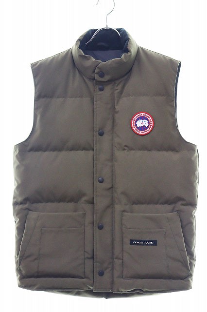 【中古】カナダグース CANADA GOOSE FREESTYLE CREW VEST KHAKI M 4154M フリースタイル クルー ベスト ダウン 240718