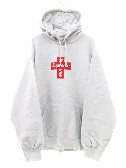 【中古】シュプリーム SUPREME 20AW Cross Box Logo Hooded Sweatshirt XL Heather Grey 240702☆AA★