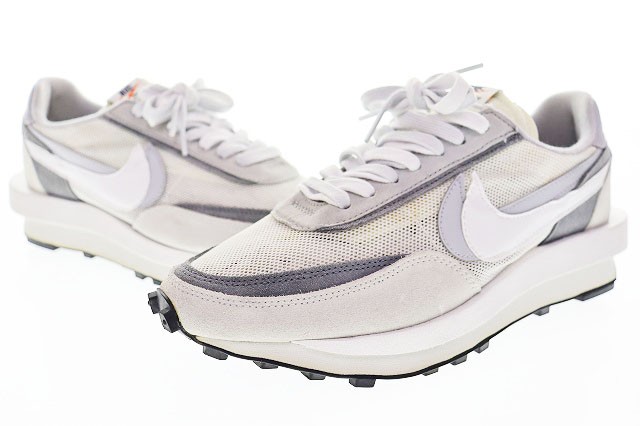 【中古】ナイキ NIKE × SACAI LD WAFFLE WHITE 27.5cm BV0073-100 サカイ コラボ ワッフル ホワイト ▲■ 240706