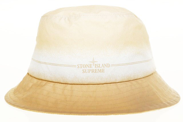 【中古】シュプリーム SUPREME × STONE ISLAND 22SS STRIPE CRUSHER HAT M/L 7625904SA バケハ ☆AA★▲240826