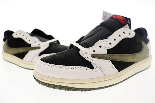 【中古】ナイキ NIKE WMNS AIR JORDAN 1 LOW OG SP MEDIUM OLIVE 26.5cm TRAVIS SCOTT DZ4137-106 ☆AA★▲■240826