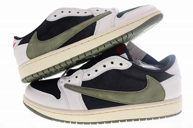 【中古】ナイキ NIKE WMNS AIR JORDAN 1 LOW OG SP MEDIUM OLIVE 26.5cm TRAVIS SCOTT DZ4137-106 ☆AA★▲■240826