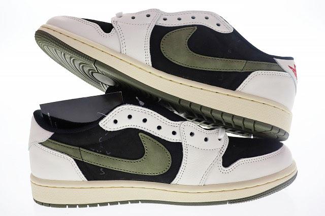 【中古】ナイキ NIKE WMNS AIR JORDAN 1 LOW OG SP MEDIUM OLIVE 26.5cm TRAVIS SCOTT DZ4137-106 ☆AA★▲■240826