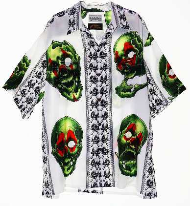 【中古】ワコマリア WACKO MARIA 22SS 56 TATTOO SHIRT XL ハワイアン シャツ スカル オープンカラー ホワイト240818