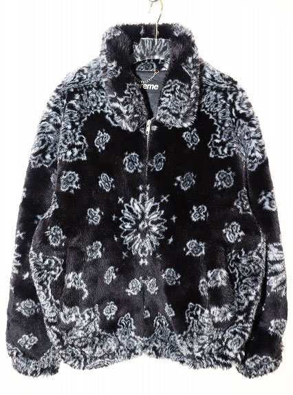 【中古】シュプリーム SUPREME 21SS BANDANA FAUX FUR BOMBER JACKET M バンダナ フェイク ファー ☆AA★240907