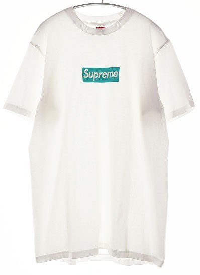 【中古】シュプリーム SUPREME × Tiffany & Co. 21AW ティファニー コラボ ボックス ロゴ ホワイト☆AA★240906