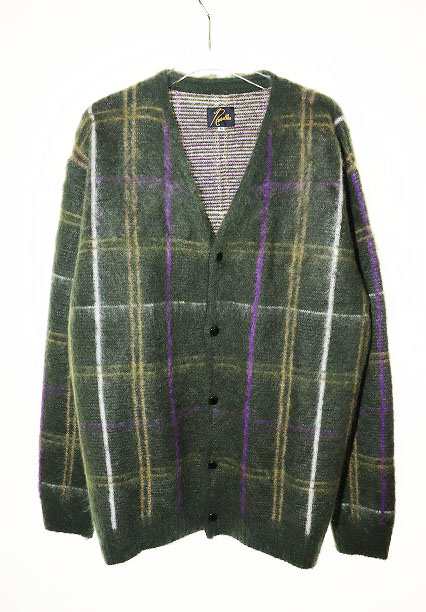 【中古】ニードルス ニードルズ Needles 21AW WINDOWPANE MOHAIR CARDIGAN M J0258 ウィンドウペン モヘア 240904