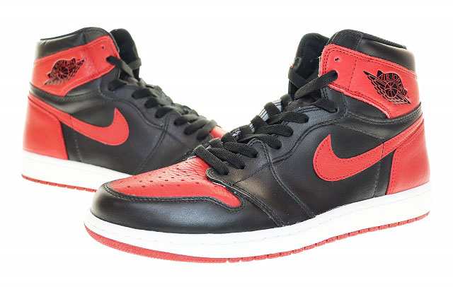 【中古】ナイキ NIKE AIR JORDAN 1 RETRO HIGH OG BRED 2016 28cm 555088-001 エア ジョーダン ブレッド ▲■ 240914