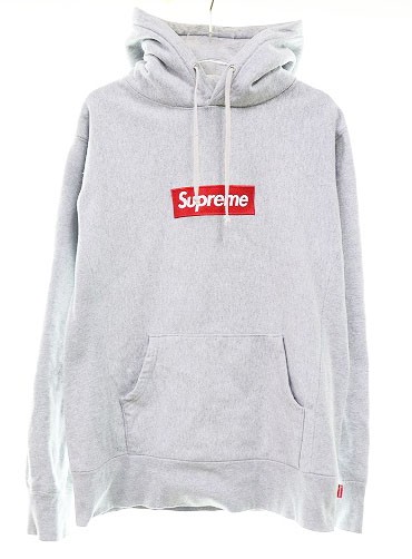 【中古】シュプリーム SUPREME 16AW ボックス ロゴ フーデッド スウェットシャツ パーカー ヘザー グレー☆AA★241009