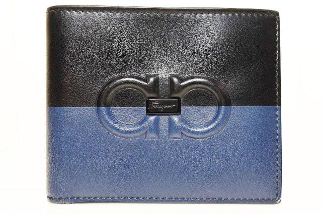 Salvatore Ferragamo 二つ折り財布 青 Salvatore Ferragamo 二つ折り財布 青 （FERRAGAMO (Salvatore