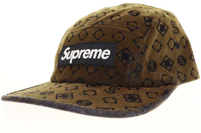 【中古】シュプリーム SUPREME 24AW FLOCKED DENIM CAMP CAP デニム キャンプ キャップ ロゴ 帽子 ☆AA★▲241018