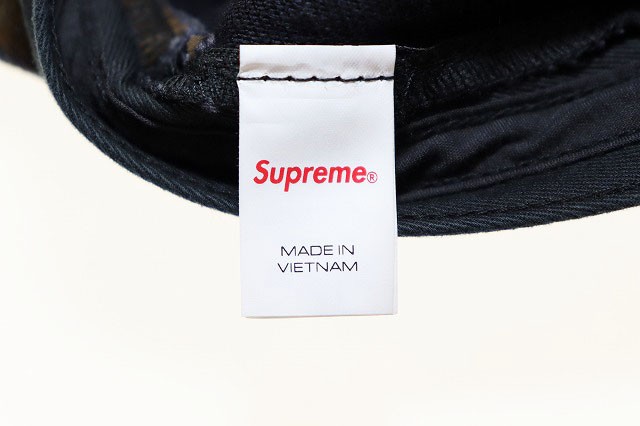 【中古】シュプリーム SUPREME 24AW FLOCKED DENIM CAMP CAP デニム キャンプ キャップ ロゴ 帽子 ☆AA★▲241018