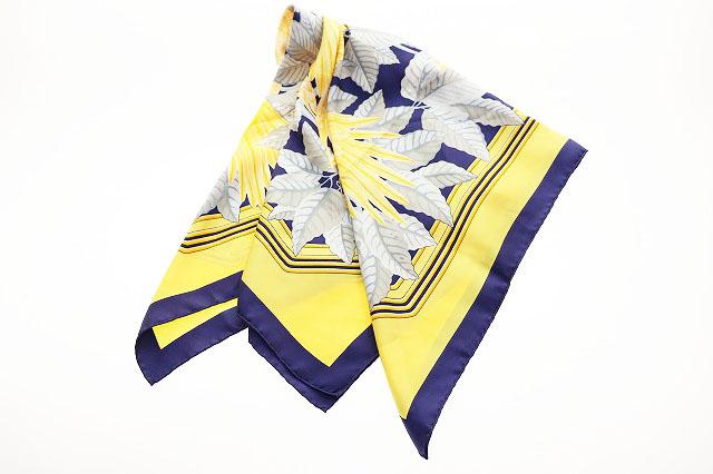 【中古】エルメス HERMES カレ90 Les Perroquets スカーフ オウム シルクツイル バード リーフ ☆AA★●▲250510