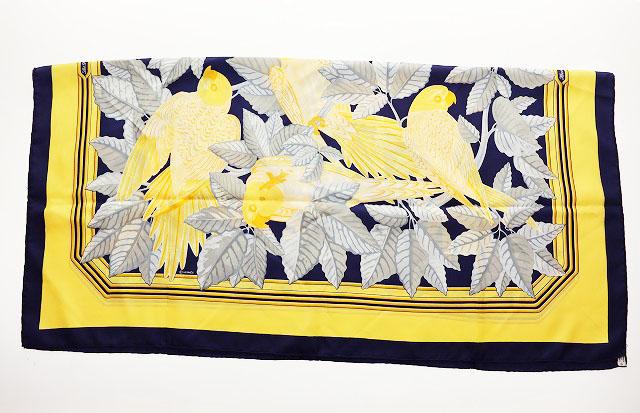 未使用　エルメス　スカーフ　 Perroquets HERMES - HERMES エルメス カレ 90 スカーフ Les Perroquets
