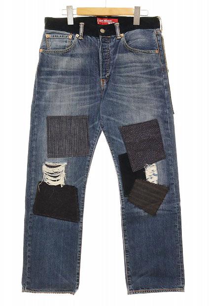 【中古】アイ ジュンヤワタナベ コムデギャルソン eye JUNYA WATANABE MAN × Levi's 501 パッチワーク デニム 241109の通販は 29,700円