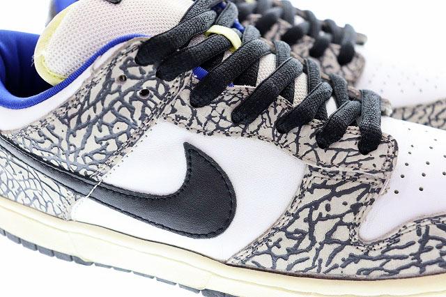 【中古】ナイキ NIKE DUNK LOW PRO SB SUPREME 2002 1st 29糎 WHITE CEMENT 304292-001 ▲241112