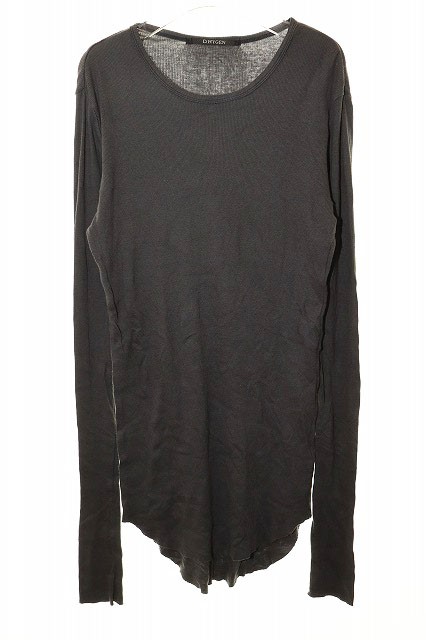 【中古】D.HYGEN MODAL x COTTON RIBBED TERRY ROBE SLEEVEl T-SHIRT ディーハイゲン ロンT グレー ●241215の通販は 9,790円