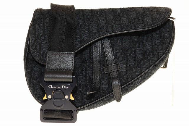 【中古】ディオール Dior オブリーク ジャカード サドルバッグ ショルダー ☆AA★●▲■241204