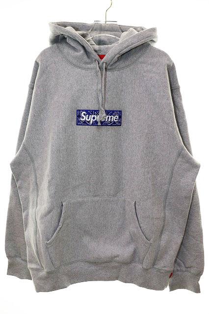 中古】シュプリーム SUPREME 19AW BANDANA BOX LOGO HOODED SWEATSHIRT 