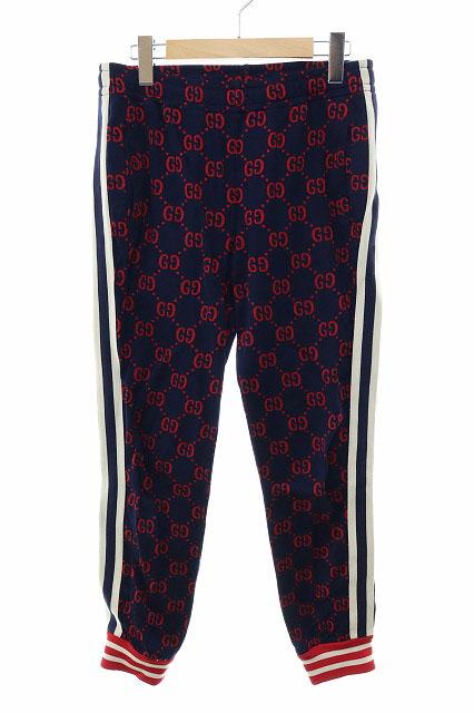 【中古】グッチ GUCCI 18SS GG ジャガード ジョギング パンツ SIZE S 496920-X9L13 サイドライン ☆AA★250105