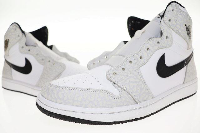 【中古】ナイキ NIKE AIR JORDAN 1 RETRO HIGH WHITE ELEPHANT PRINT 28.5cm 839115-106 AJ1 ▲■250216
