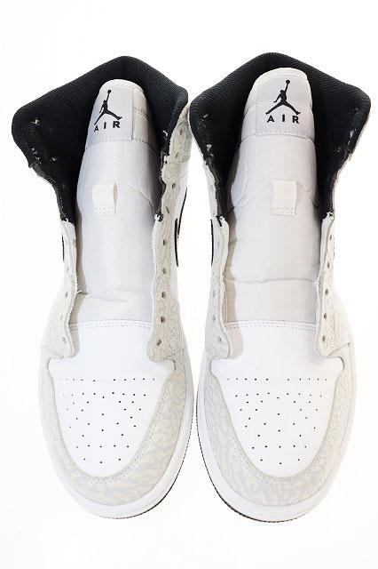 【中古】ナイキ NIKE AIR JORDAN 1 RETRO HIGH WHITE ELEPHANT PRINT 28.5cm 839115-106 AJ1 ▲■250216