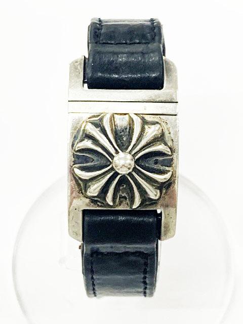 【中古】クロムハーツ CHROME HEARTS CHプラス ハーネス クラスプ レザー ブレスレット サイズ7 ☆AA★▲ 250124の通販は