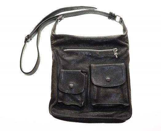【中古】クロムハーツ CHROME HEARTS F-SLINGER Fスリンガー レザー ショルダー バッグ ブラック ☆AA★ ■ 250119