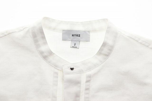 HYKE バルーンスリーブブラウス ホワイト T/C BALLOON SLEEVE BLOUSE バルーンスリーブブラウス HYKE